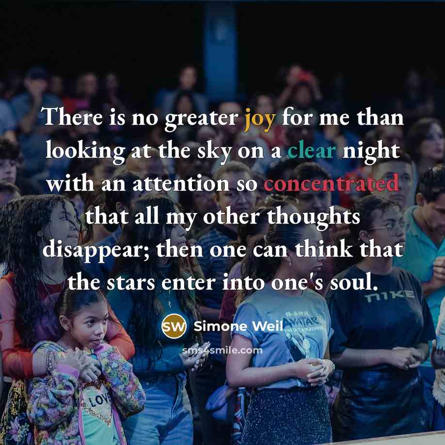 “There is no greater joy for me than looking at…” quote by Simone Weil