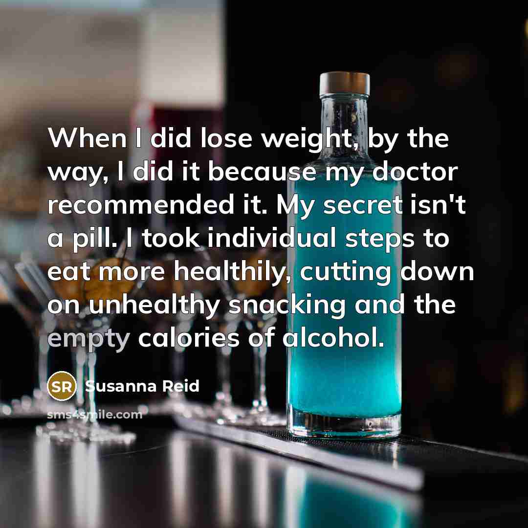 “When I did lose weight, by the way, I did…” quote by Susanna Reid