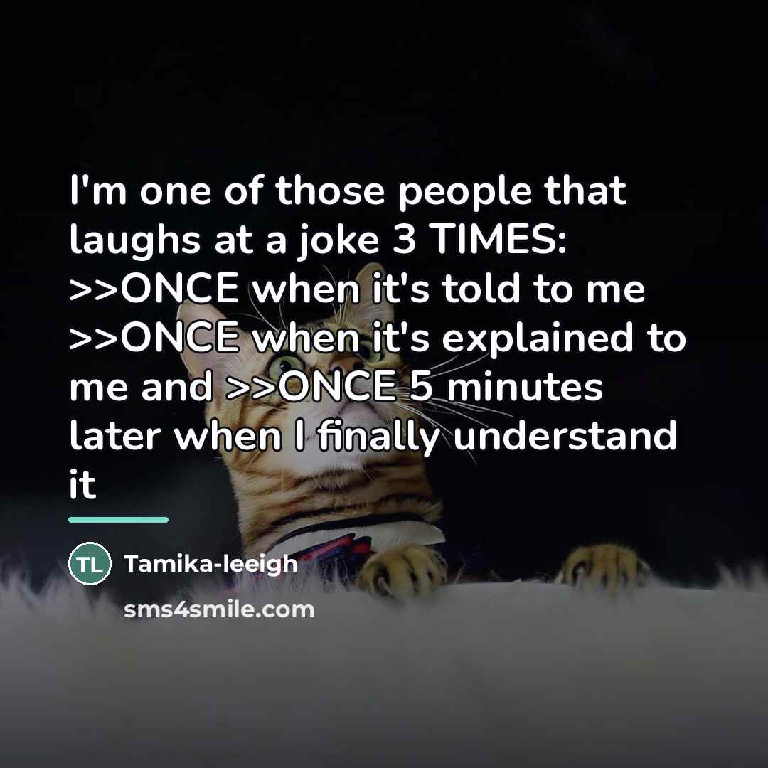 “I'm one of those people that laughs at a joke…” quote by Tamika-leeigh
