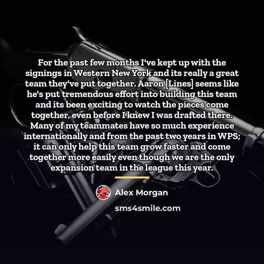 “For the past few months I've kept up with the…” quote by Alex Morgan
