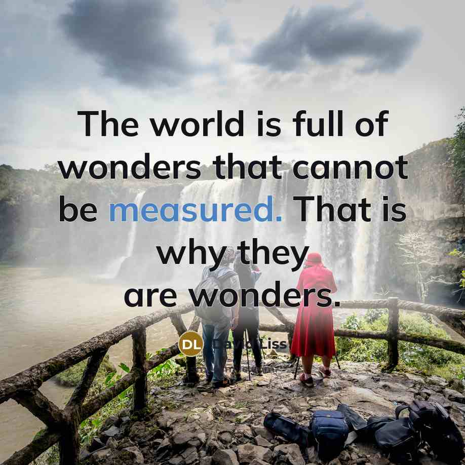 “The world is full of wonders that cannot be measured.…” quote by David Liss