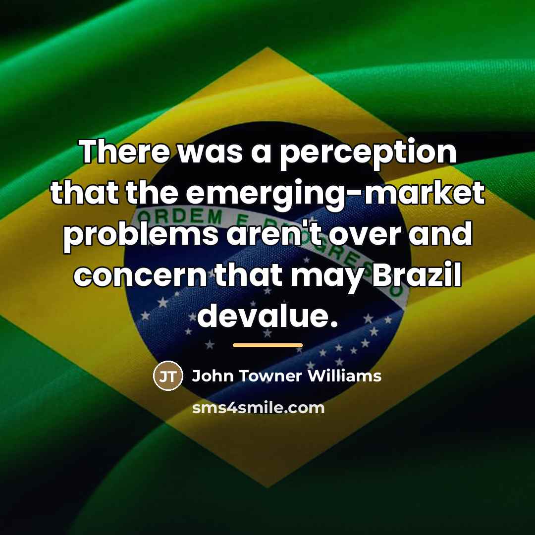 “There was a perception that the emerging-market problems aren't over…” quote by John Towner Williams
