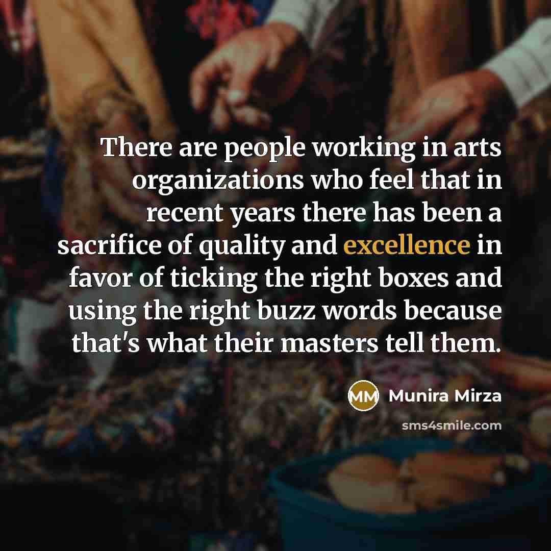 “There are people working in arts organizations who feel that…” quote by Munira Mirza