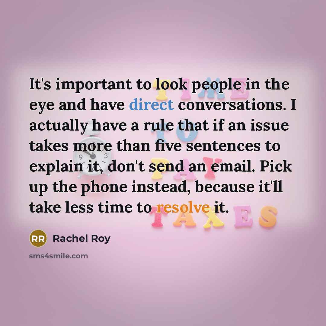 “It's important to look people in the eye and have…” quote by Rachel Roy