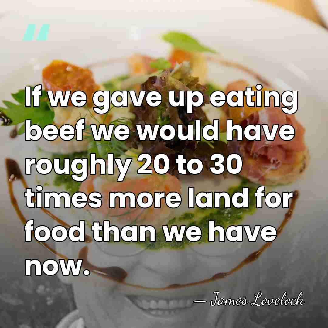 If we gave up eating beef we would have roughly 20 to&hellip; - James Lovelock