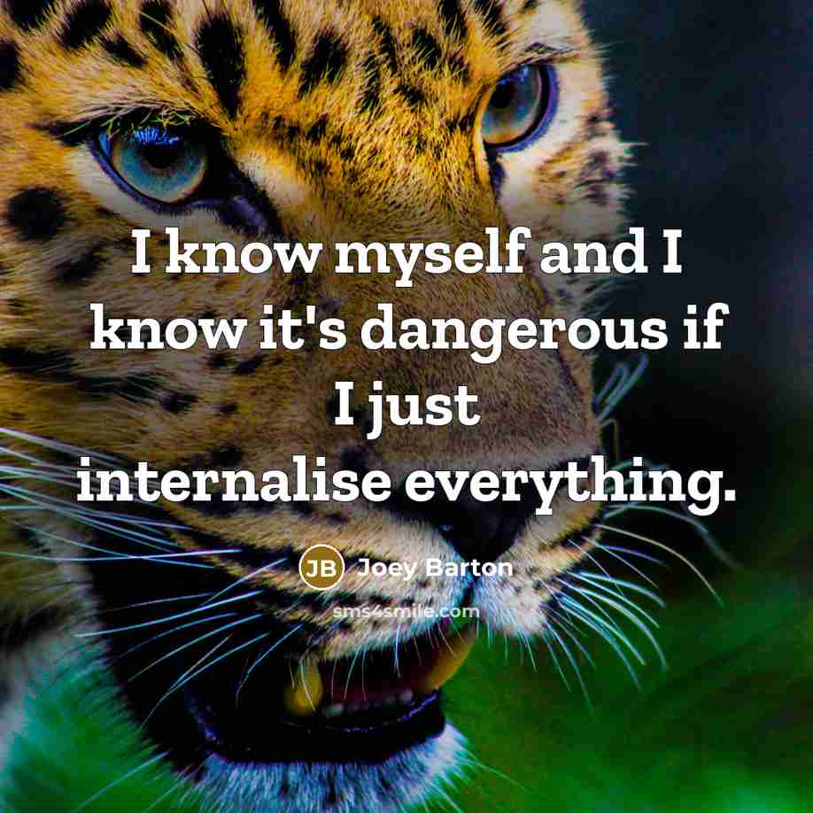 “I know myself and I know it's dangerous if I…” quote by Joey Barton
