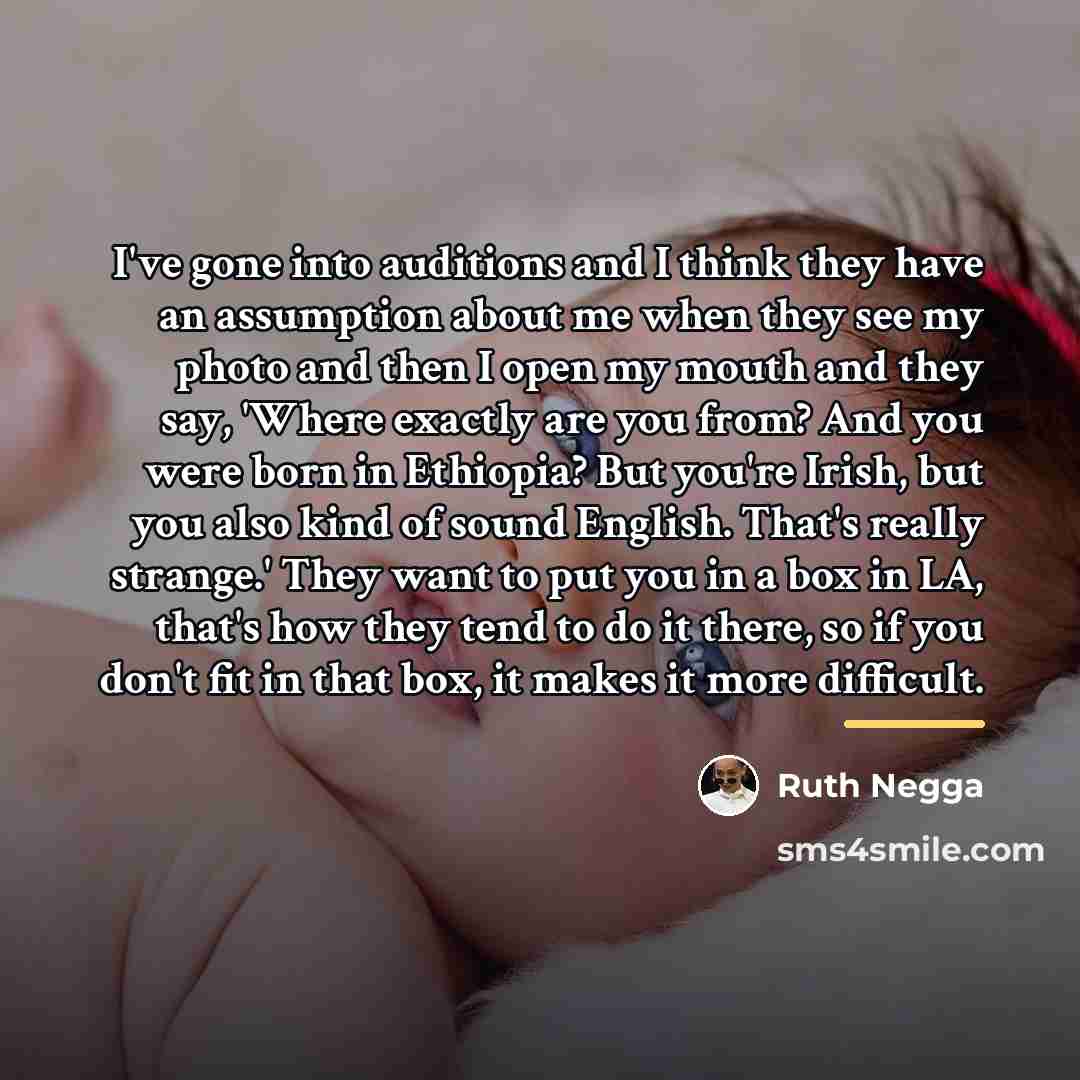 “I've gone into auditions and I think they have an…” quote by Ruth Negga