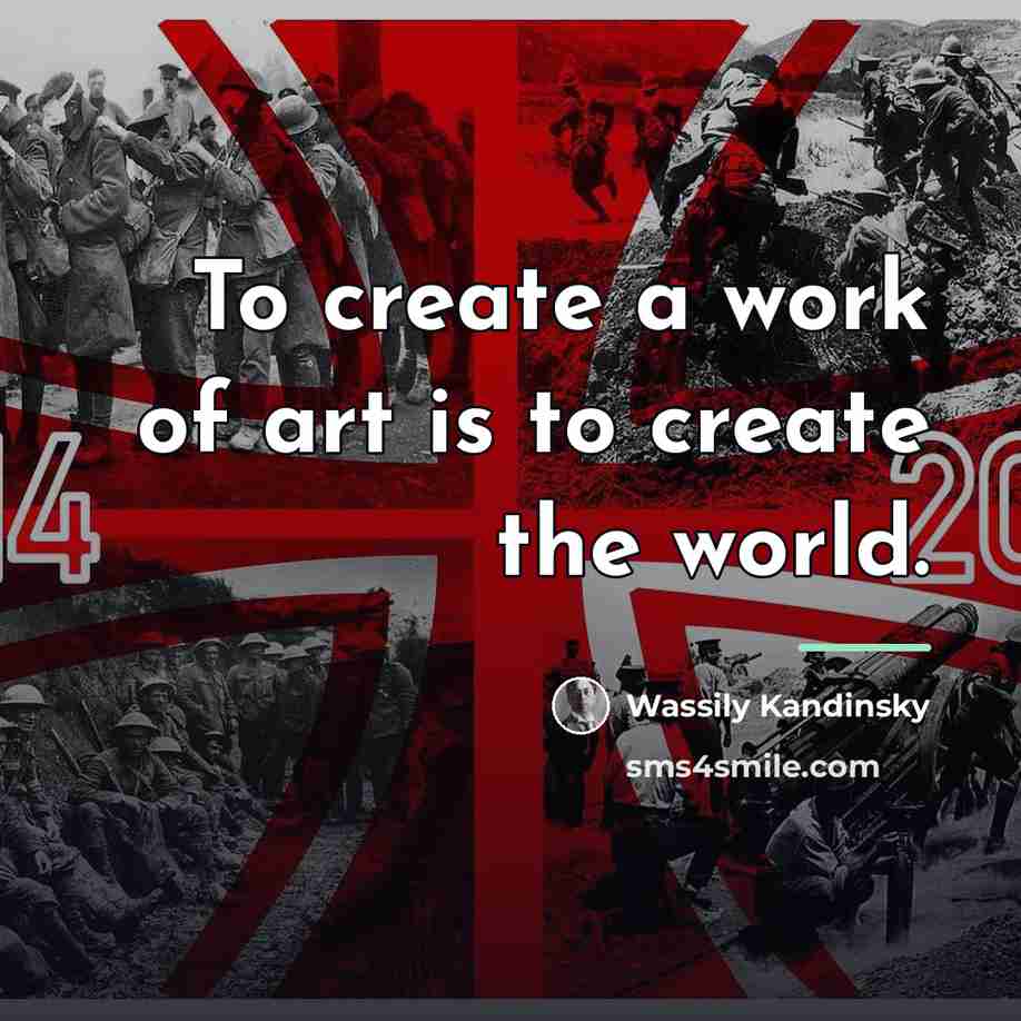 “To create a work of art is to create the…” quote by Wassily Kandinsky