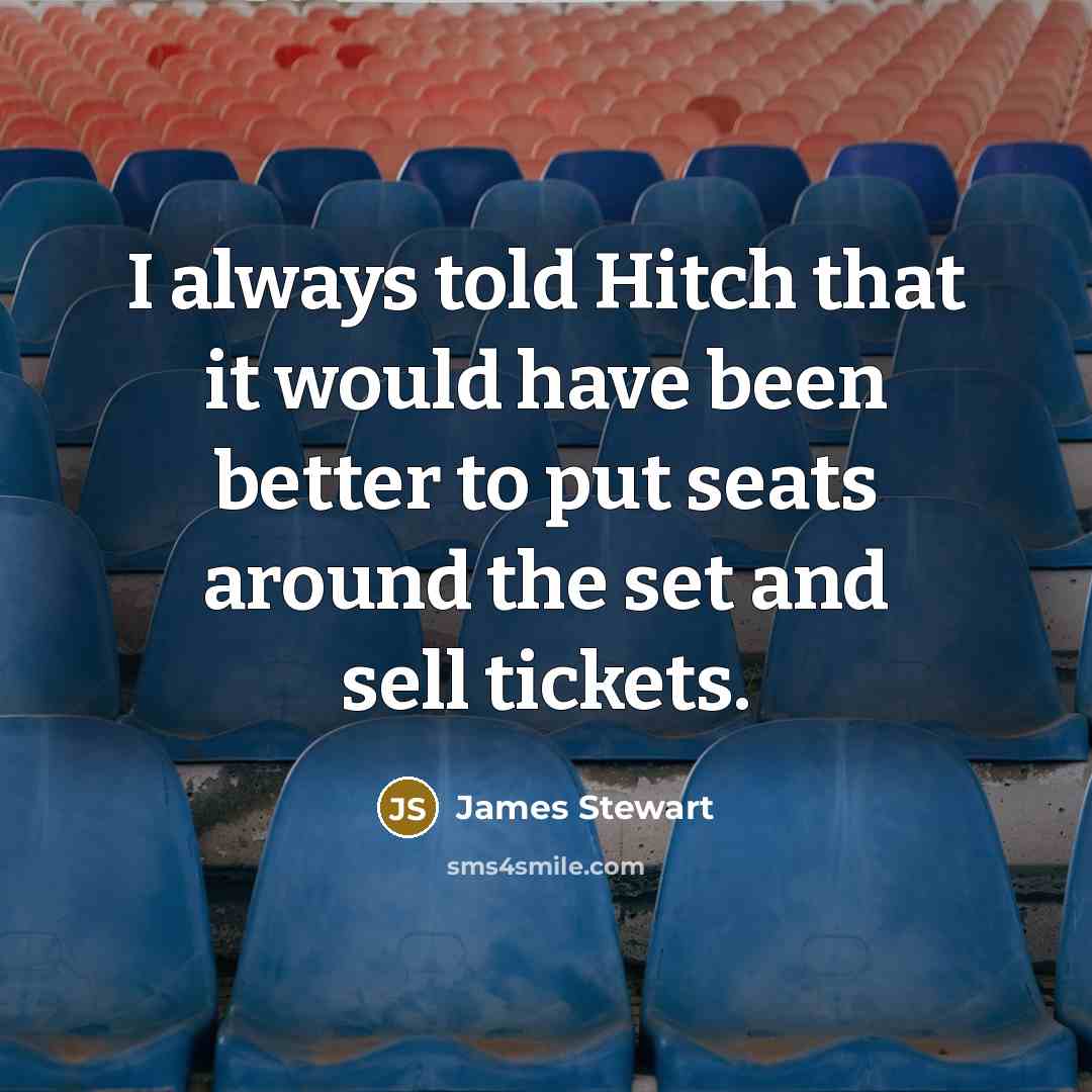 “I always told Hitch that it would have been better…” quote by James Stewart