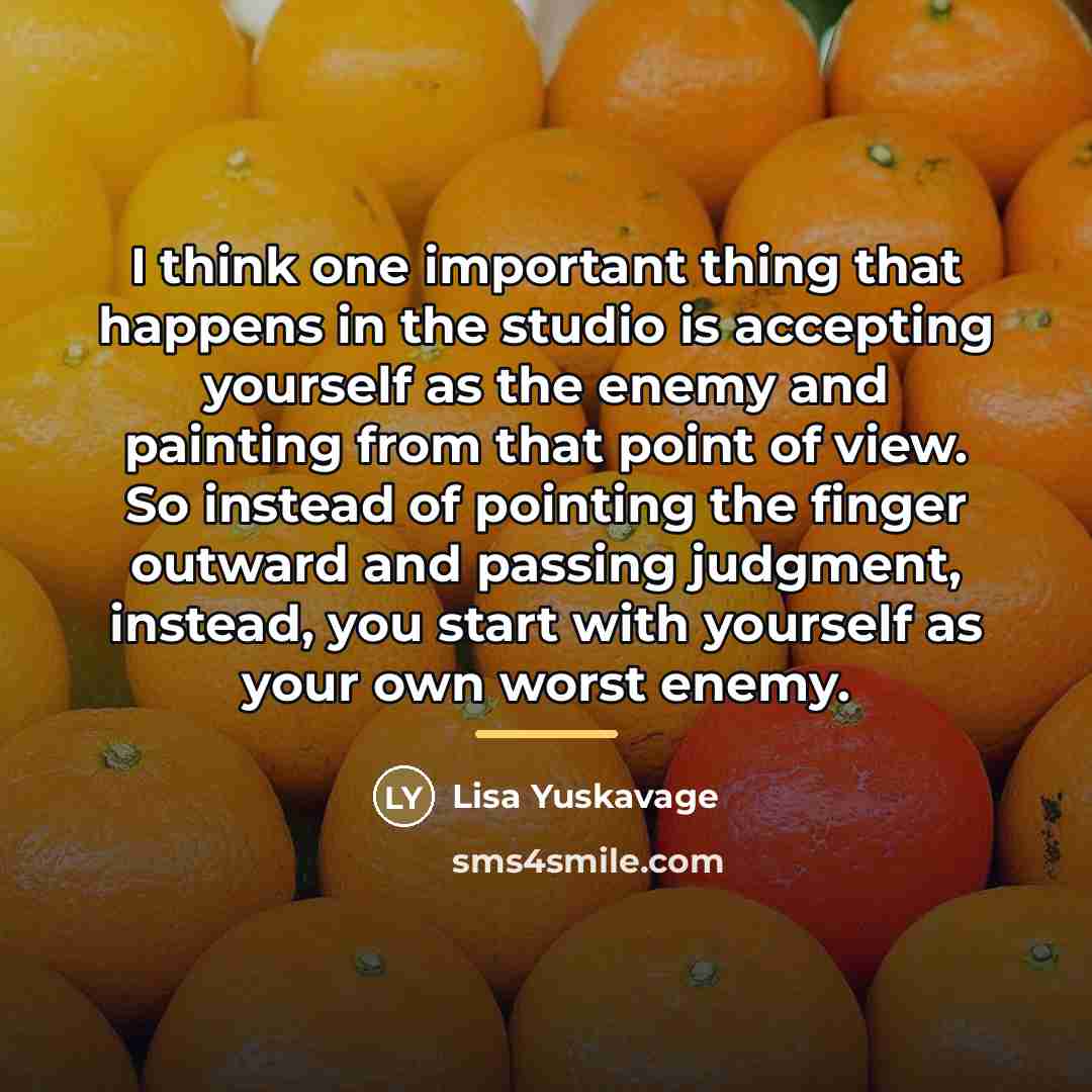 “I think one important thing that happens in the studio…” quote by Lisa Yuskavage