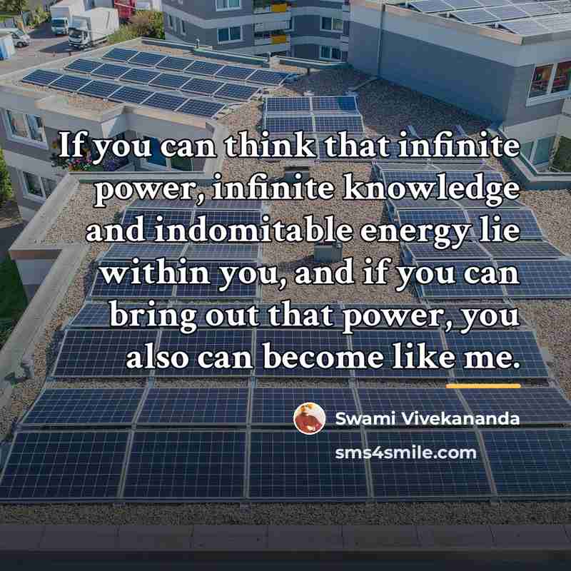 “If you can think that infinite power, infinite knowledge and…” quote by Swami Vivekananda