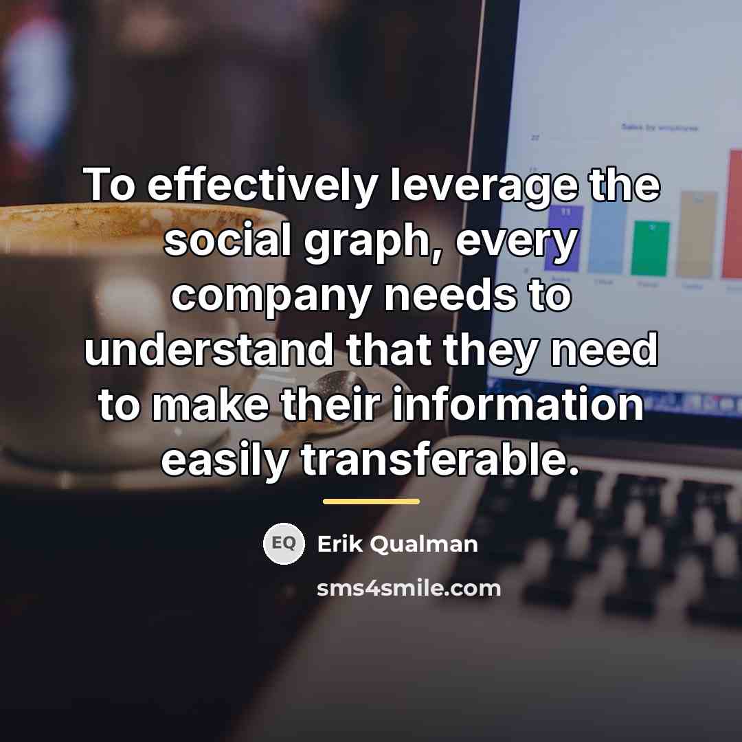 “To effectively leverage the social graph, every company needs to…” quote by Erik Qualman