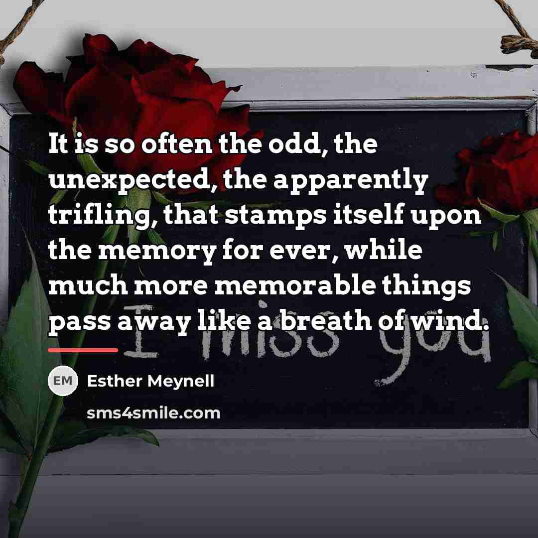“It is so often the odd, the unexpected, the apparently…” quote by Esther Meynell