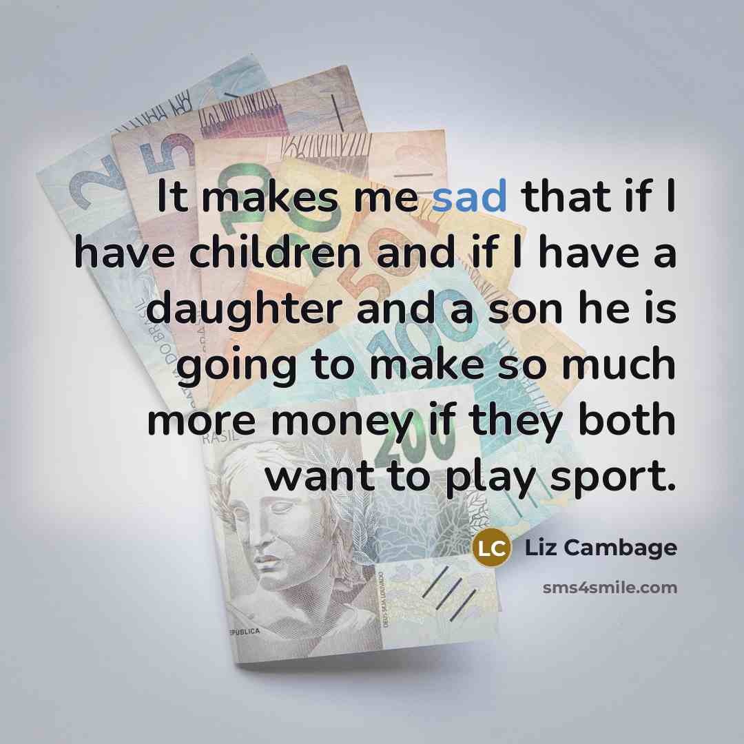 “It makes me sad that if I have children and…” quote by Liz Cambage