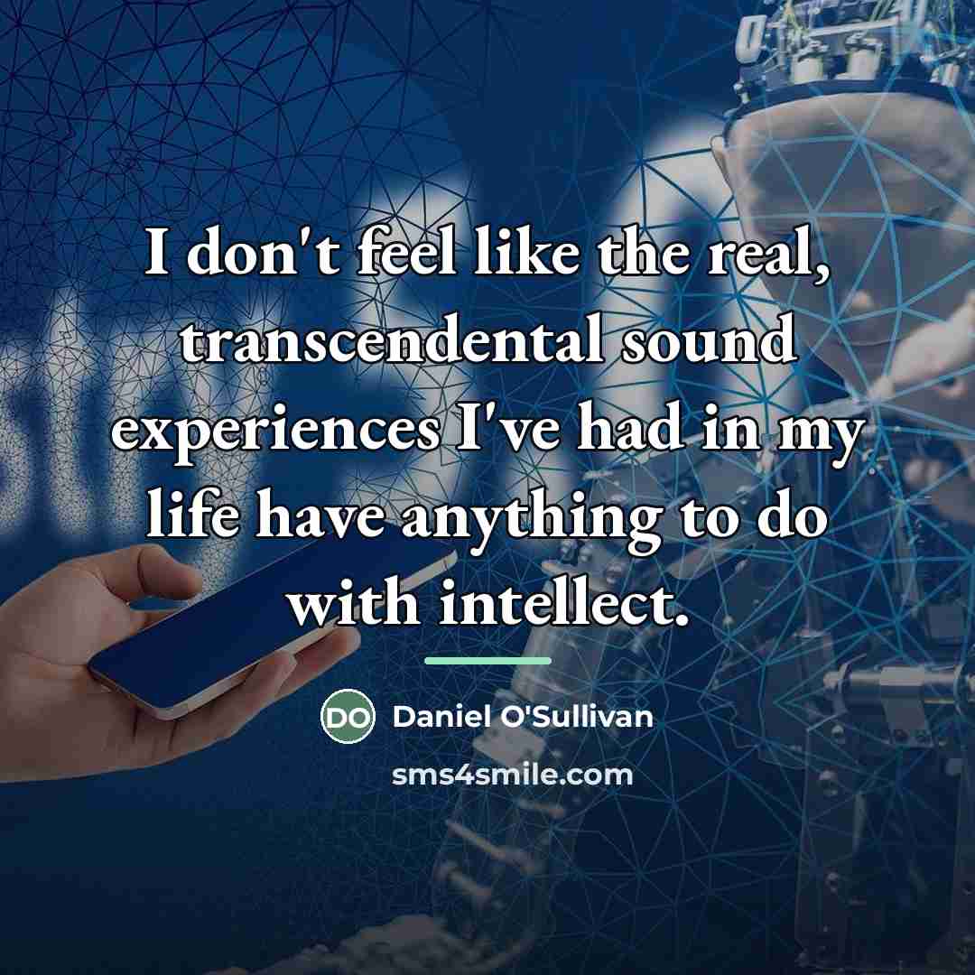 “I don't feel like the real, transcendental sound experiences I've…” quote by Daniel O'Sullivan