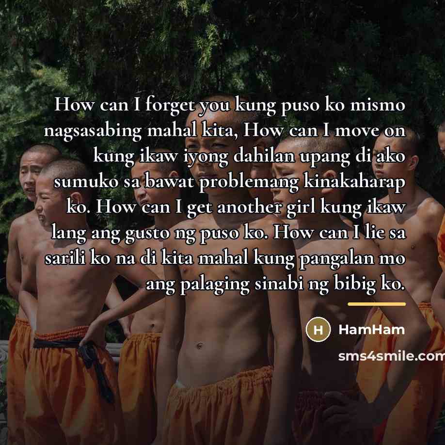 “How can I forget you kung puso ko mismo nagsasabing…” quote by HamHam