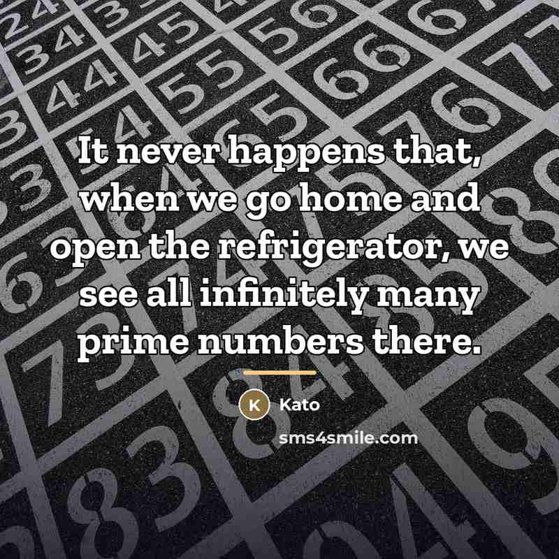 “It never happens that, when we go home and open…” quote by Kato