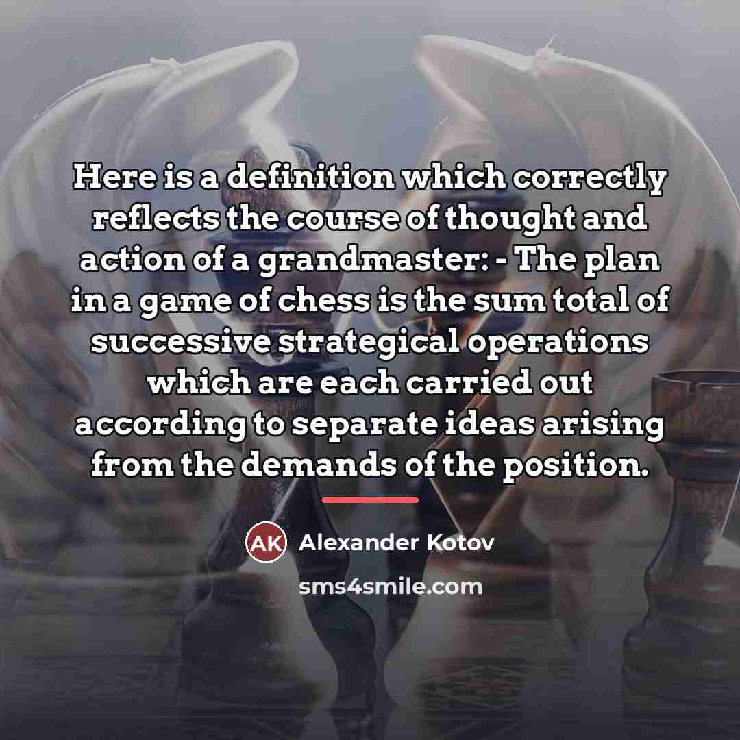 “Here is a definition which correctly reflects the course of…” quote by Alexander Kotov