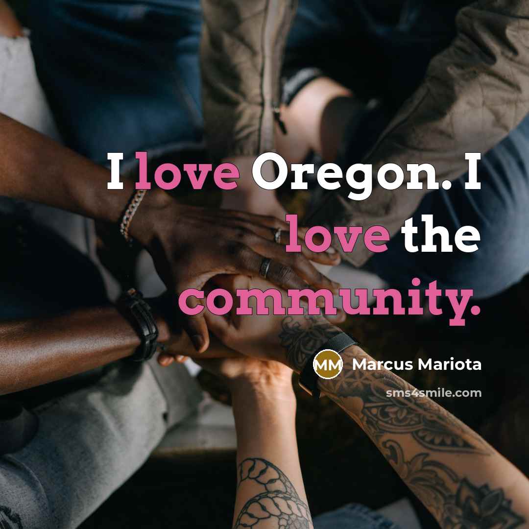 “I love Oregon. I love the community.…” quote by Marcus Mariota