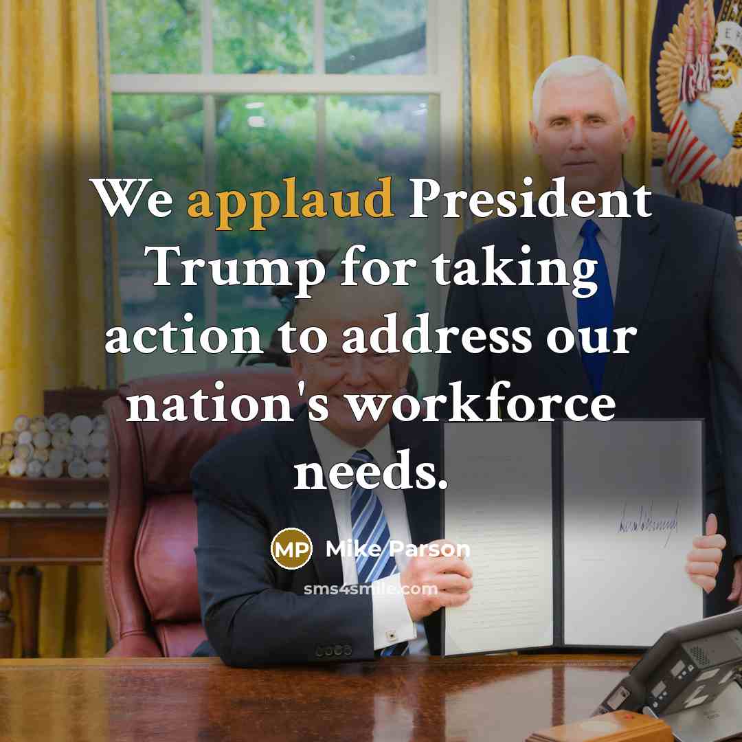 “We applaud President Trump for taking action to address our…” quote by Mike Parson