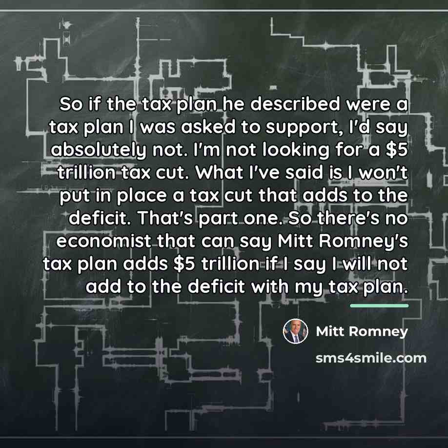 “So if the tax plan he described were a tax…” quote by Mitt Romney