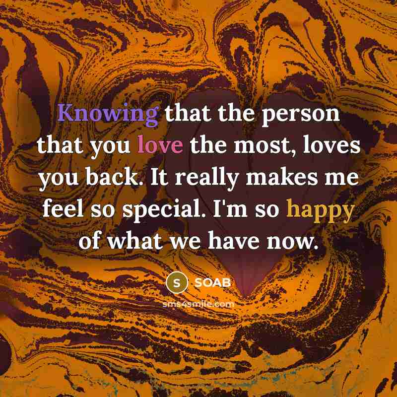 “Knowing that the person that you love the most, loves…” quote by SOAB