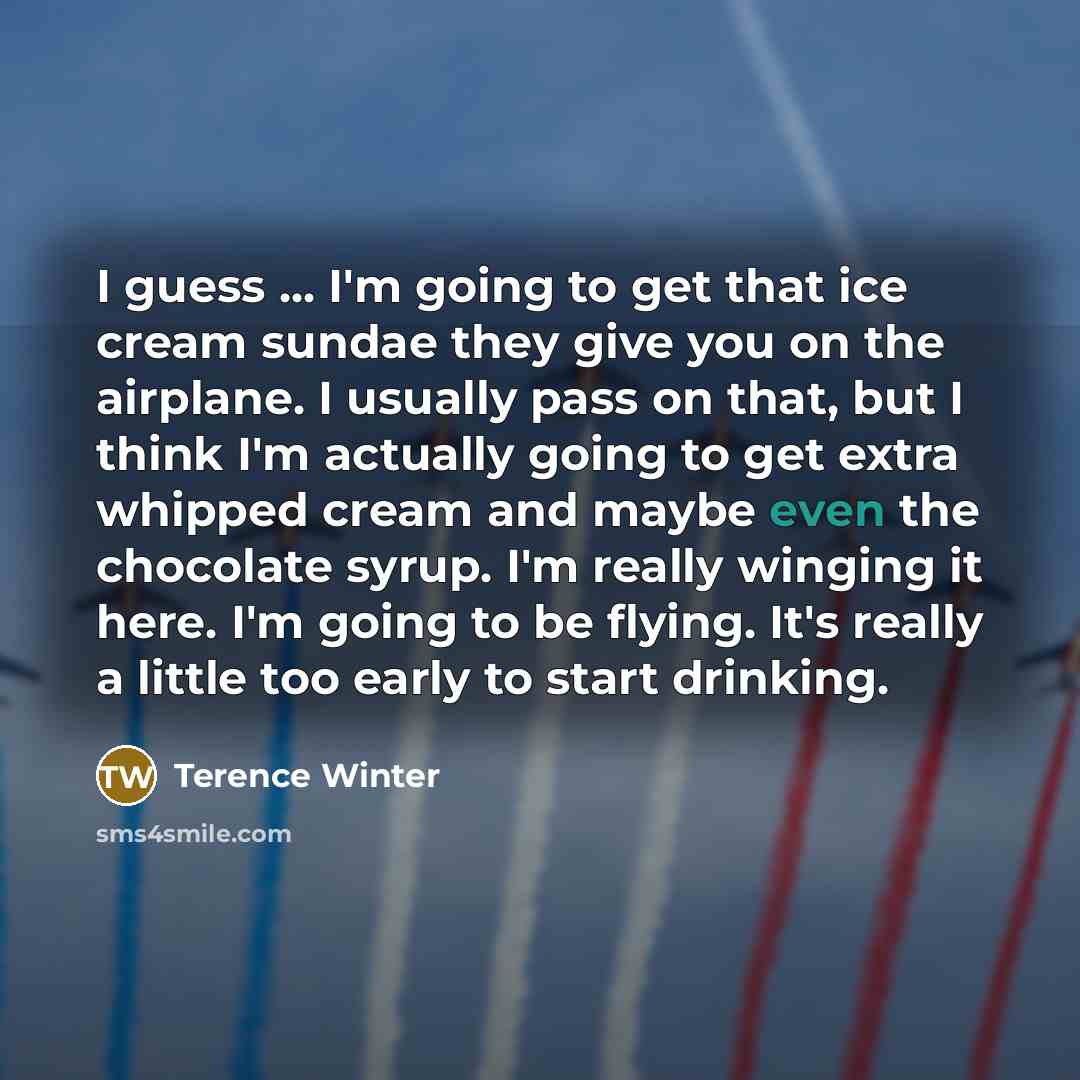 “I guess ... I'm going to get that ice cream…” quote by Terence Winter