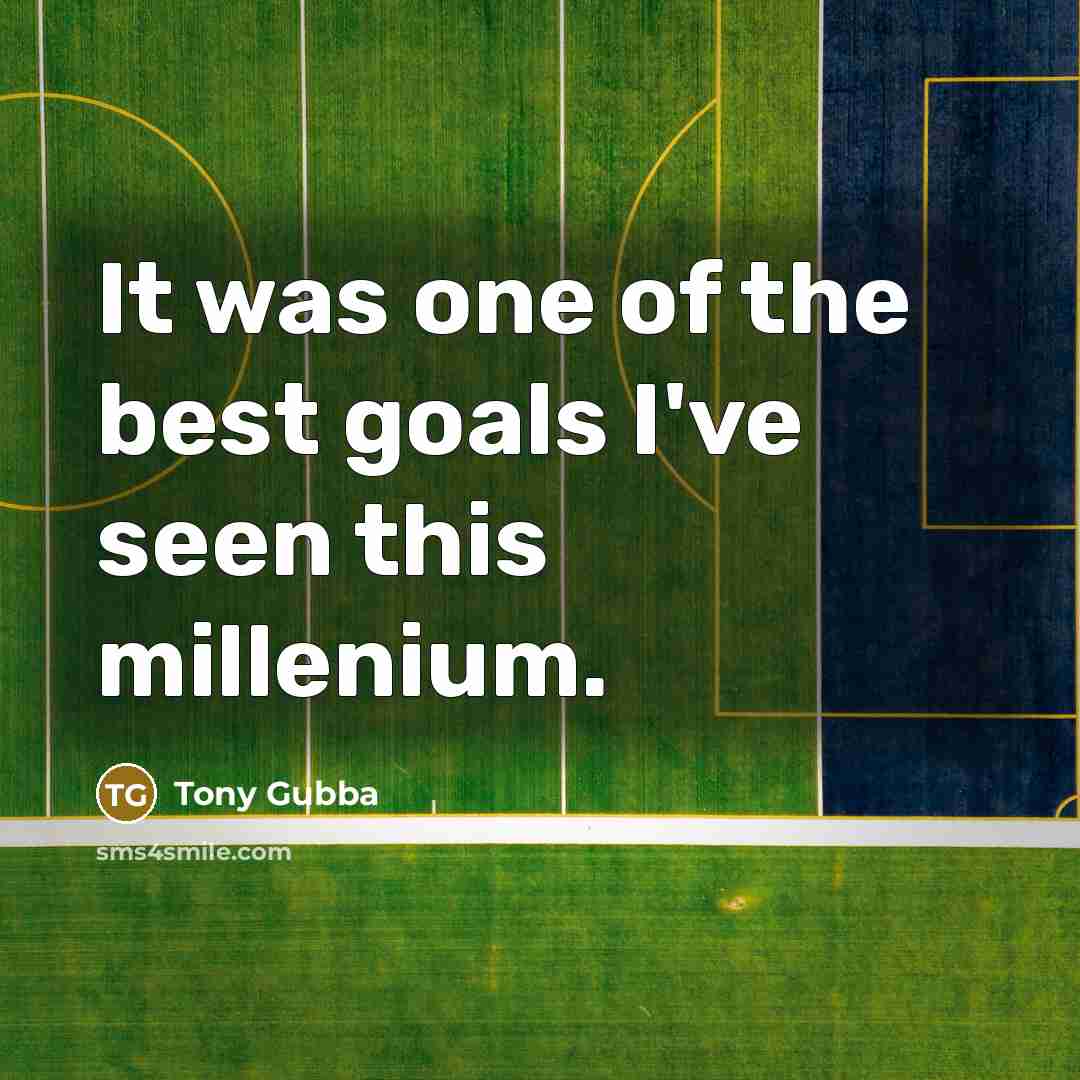 “It was one of the best goals I've seen this…” quote by Tony Gubba