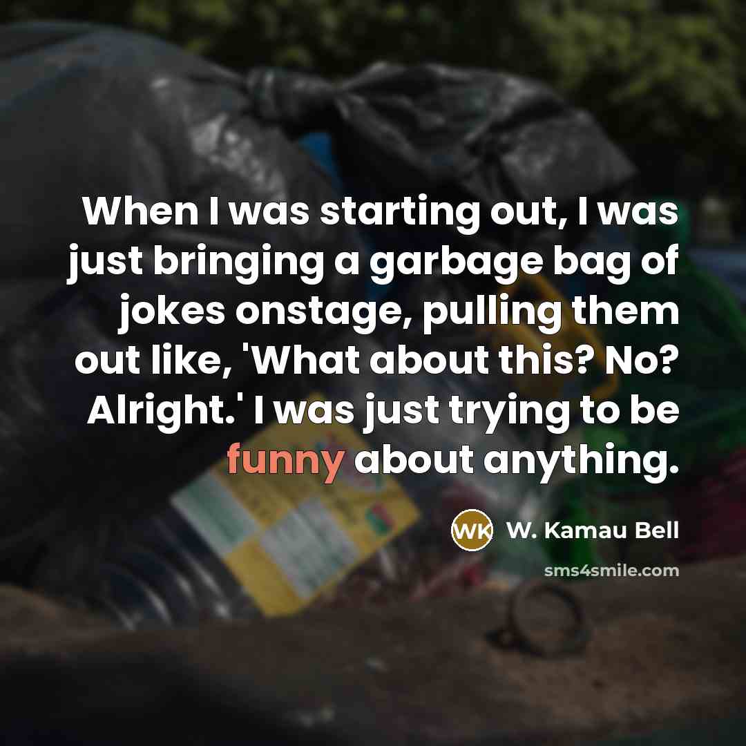 “When I was starting out, I was just bringing a…” quote by W. Kamau Bell