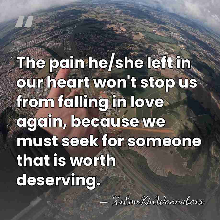 The pain he/she left in our heart won't stop us from falling&hellip; - XxEmoKinWannabexx