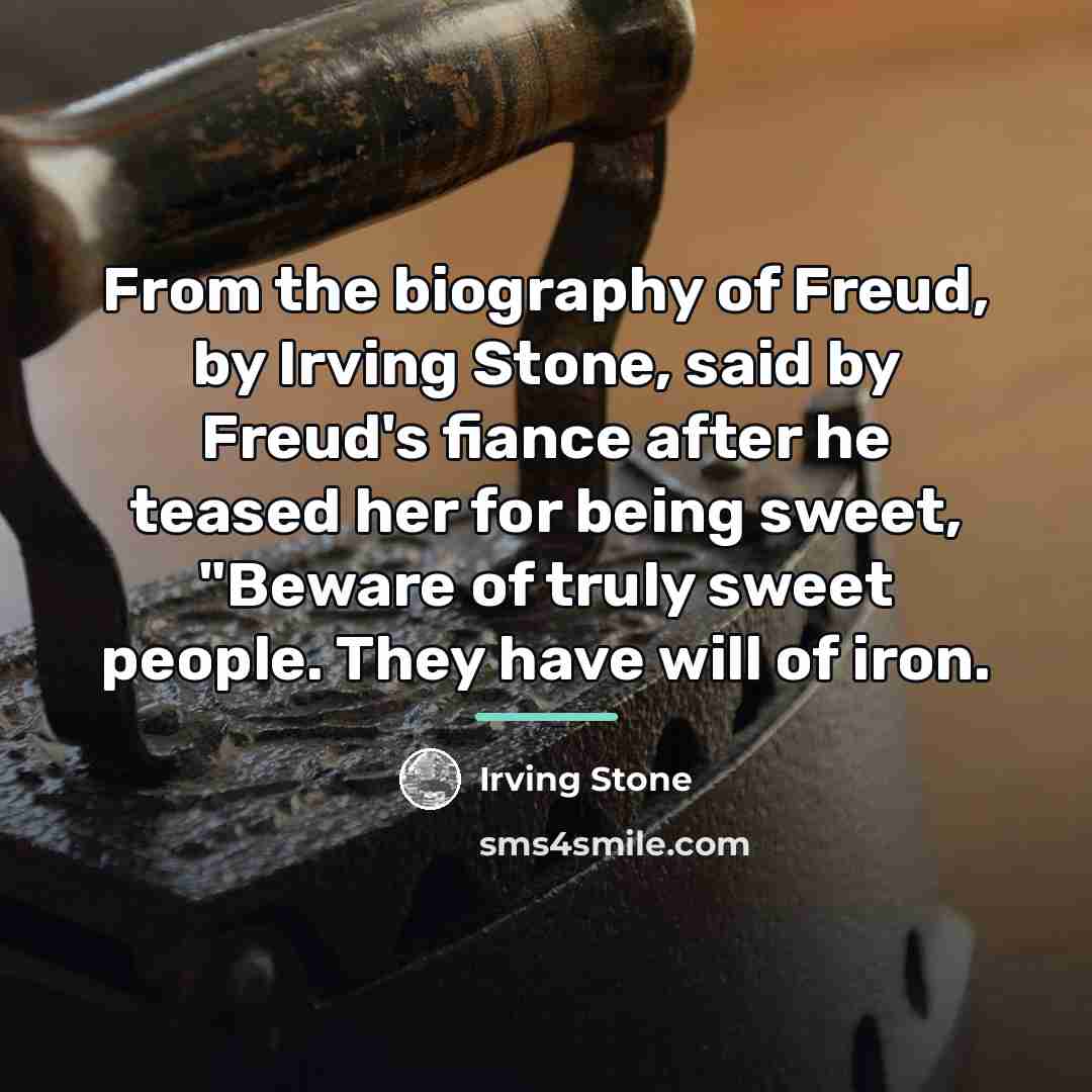 “From the biography of Freud, by Irving Stone, said by…” quote by Irving Stone