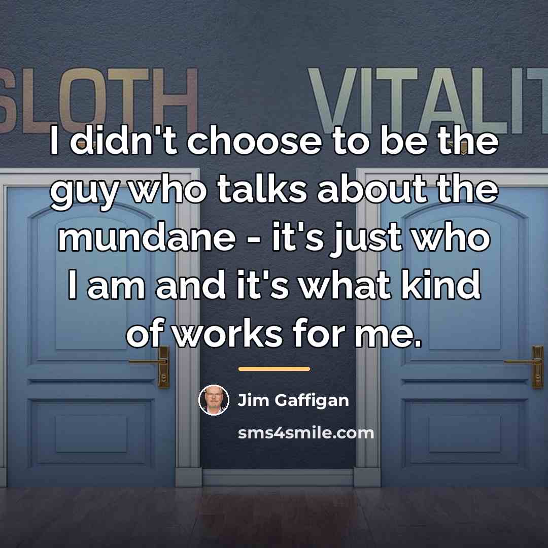 “I didn't choose to be the guy who talks about…” quote by Jim Gaffigan