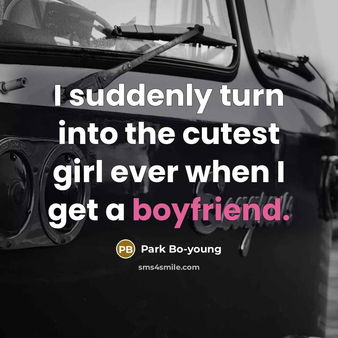 “I suddenly turn into the cutest girl ever when I…” quote by Park Bo-young