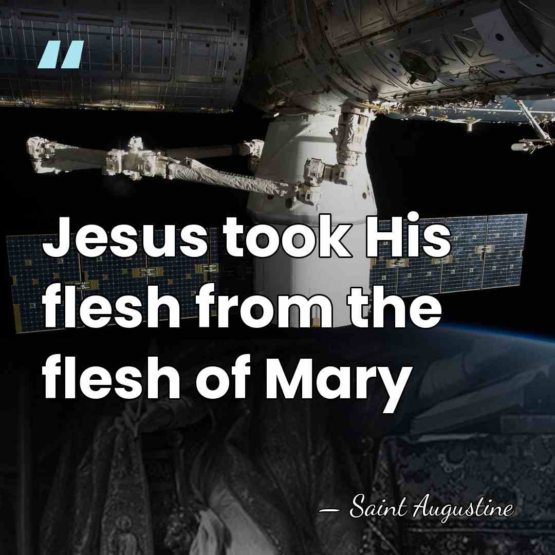 Jesus took His flesh from the flesh of Mary - Saint Augustine