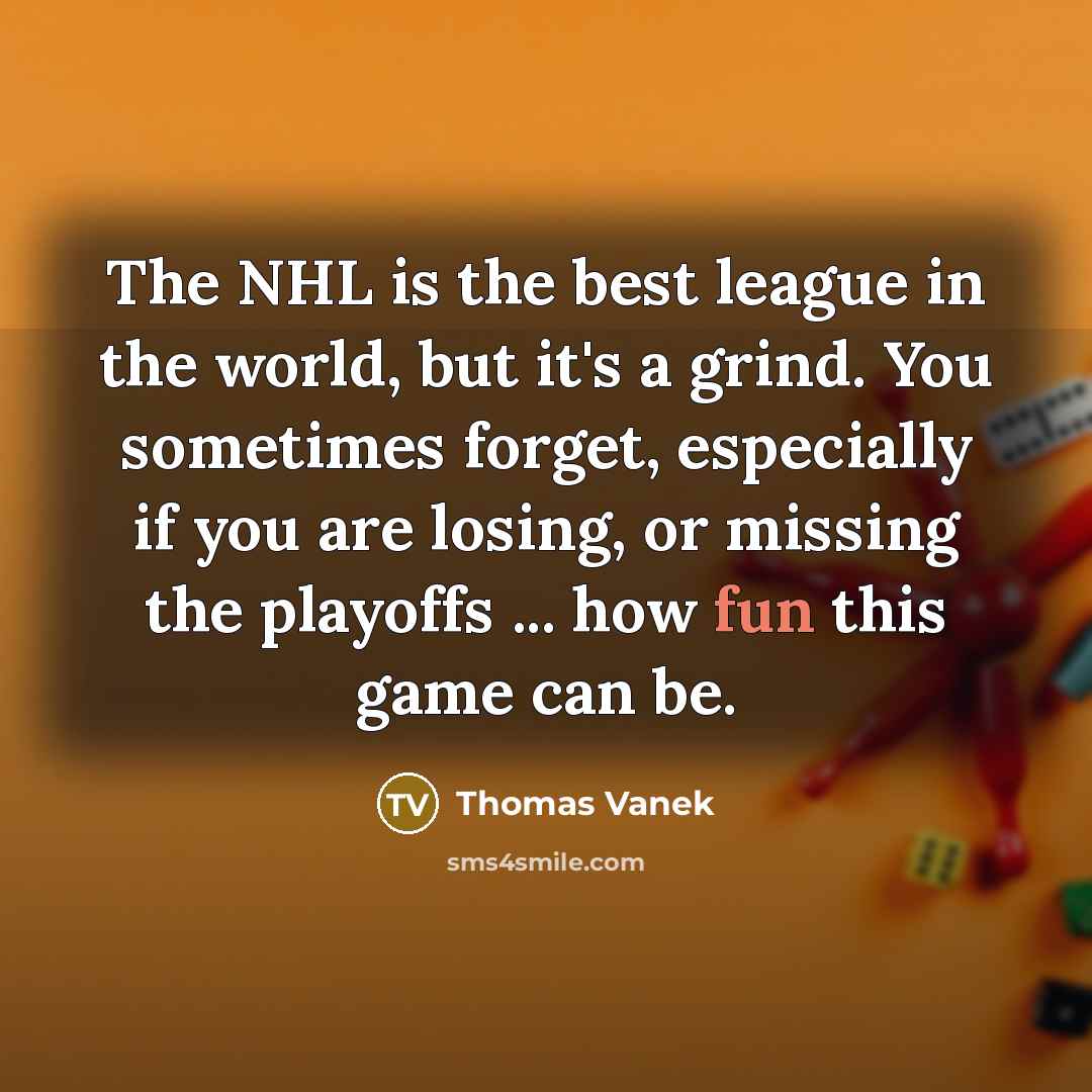 “The NHL is the best league in the world, but…” quote by Thomas Vanek