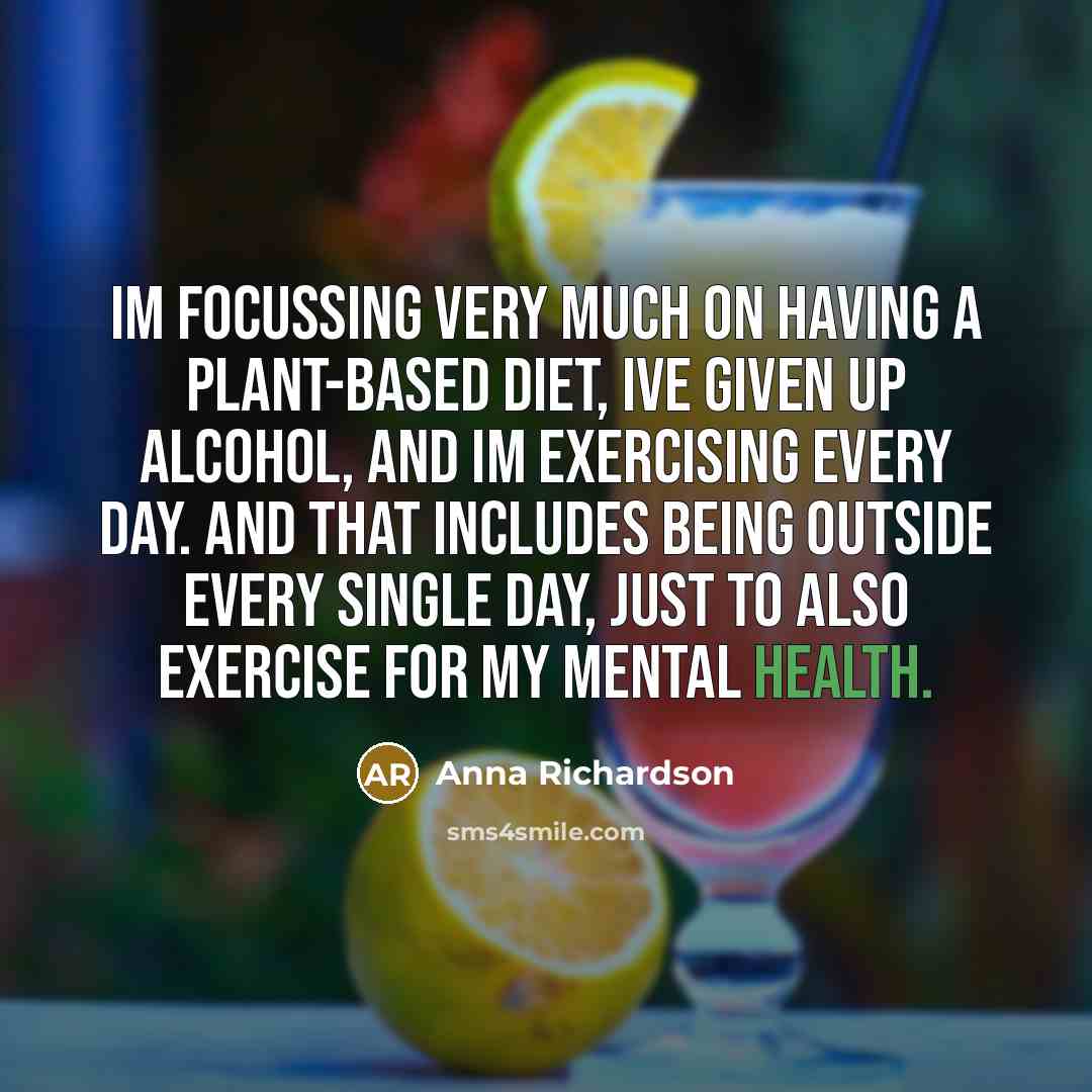 “Im focussing very much on having a plant-based diet, Ive…” quote by Anna Richardson