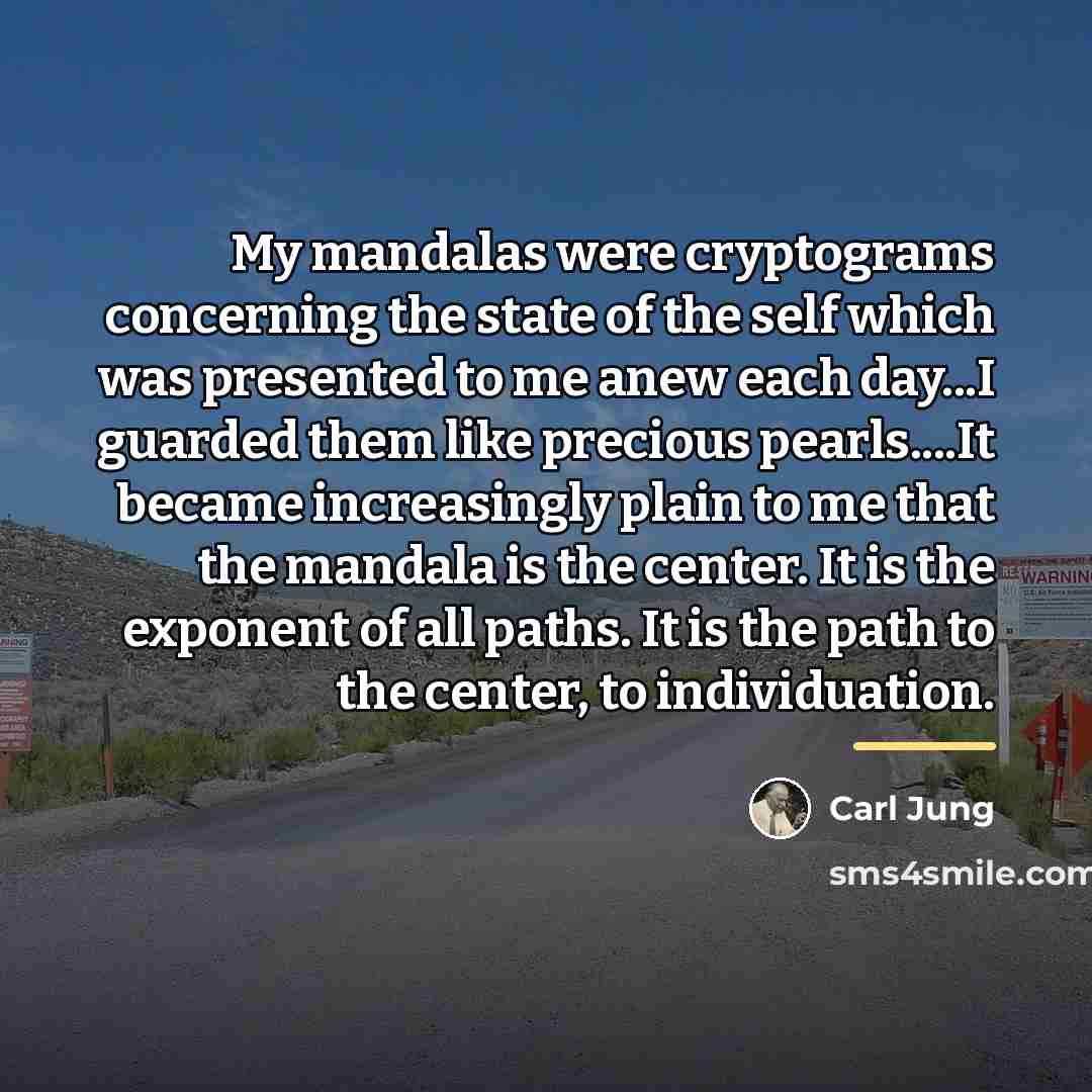 “My mandalas were cryptograms concerning the state of the self…” quote by Carl Jung