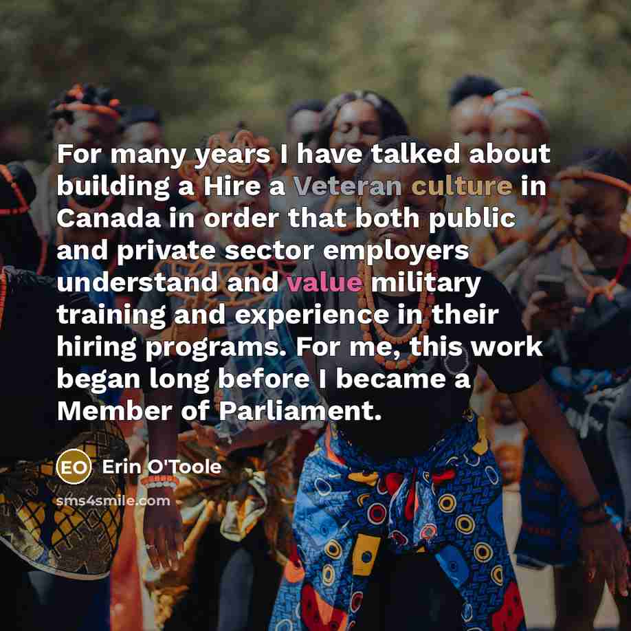 “For many years I have talked about building a Hire…” quote by Erin O'Toole