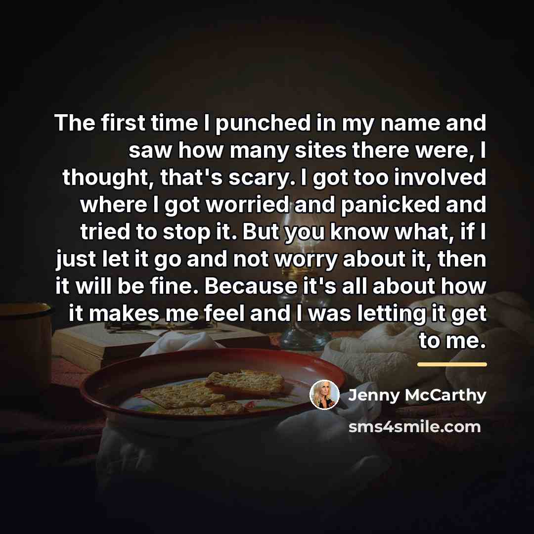 “The first time I punched in my name and saw…” quote by Jenny McCarthy