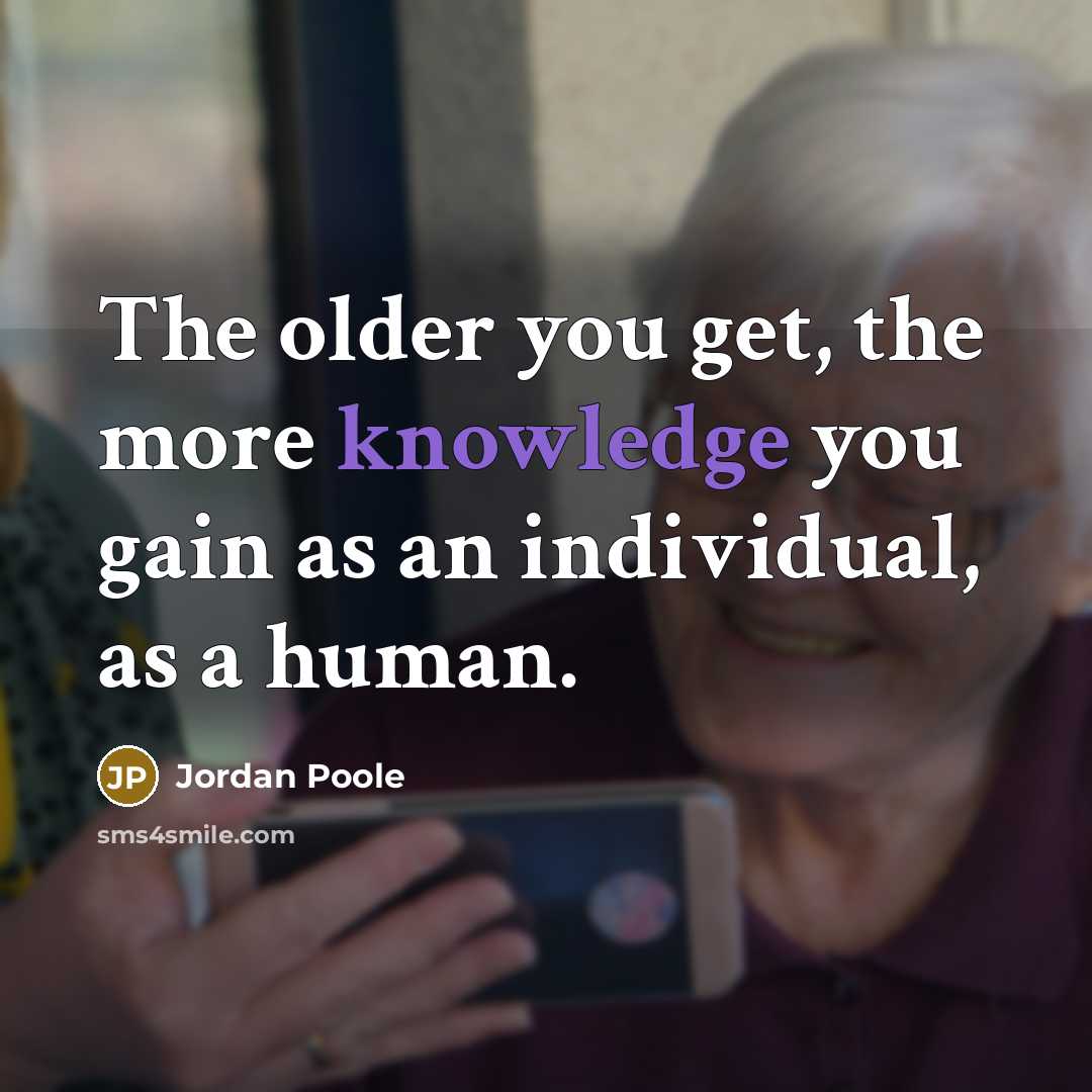“The older you get, the more knowledge you gain as…” quote by Jordan Poole