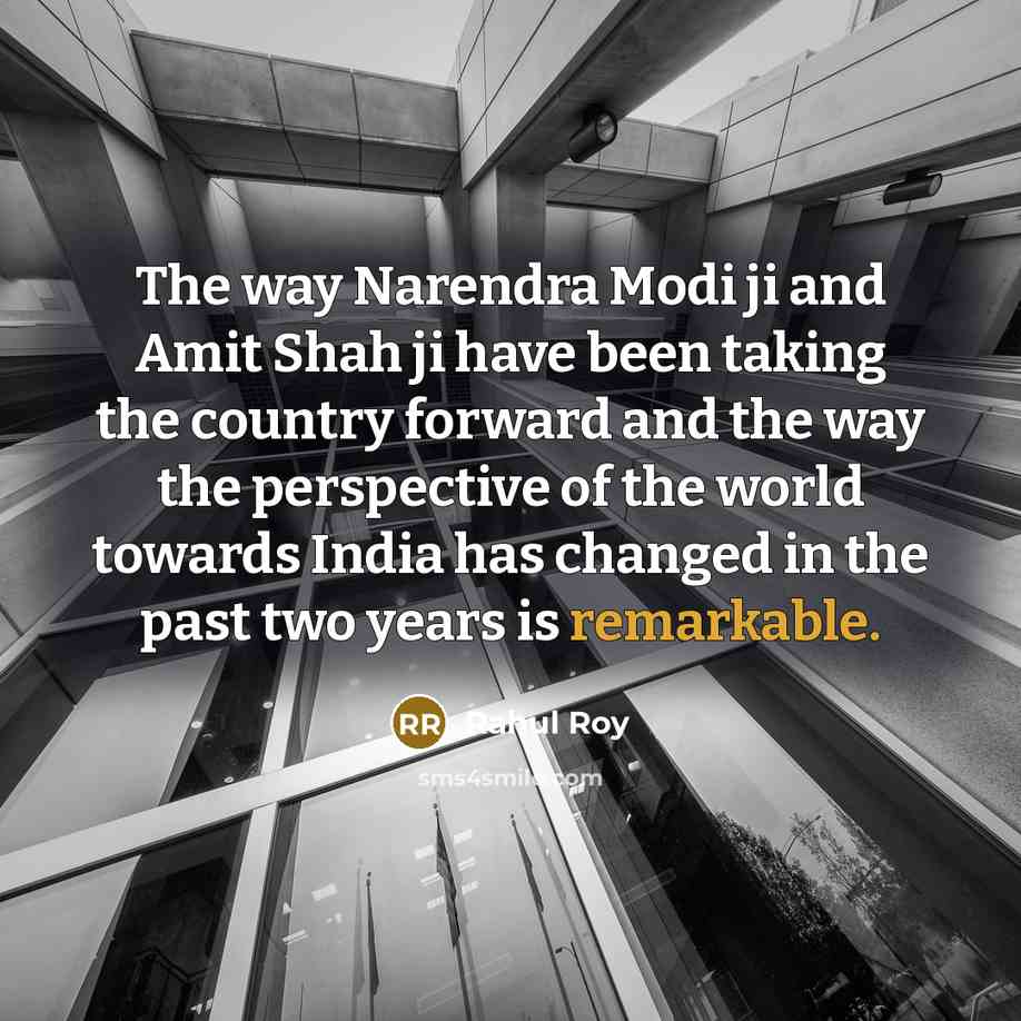 “The way Narendra Modi ji and Amit Shah ji have…” quote by Rahul Roy