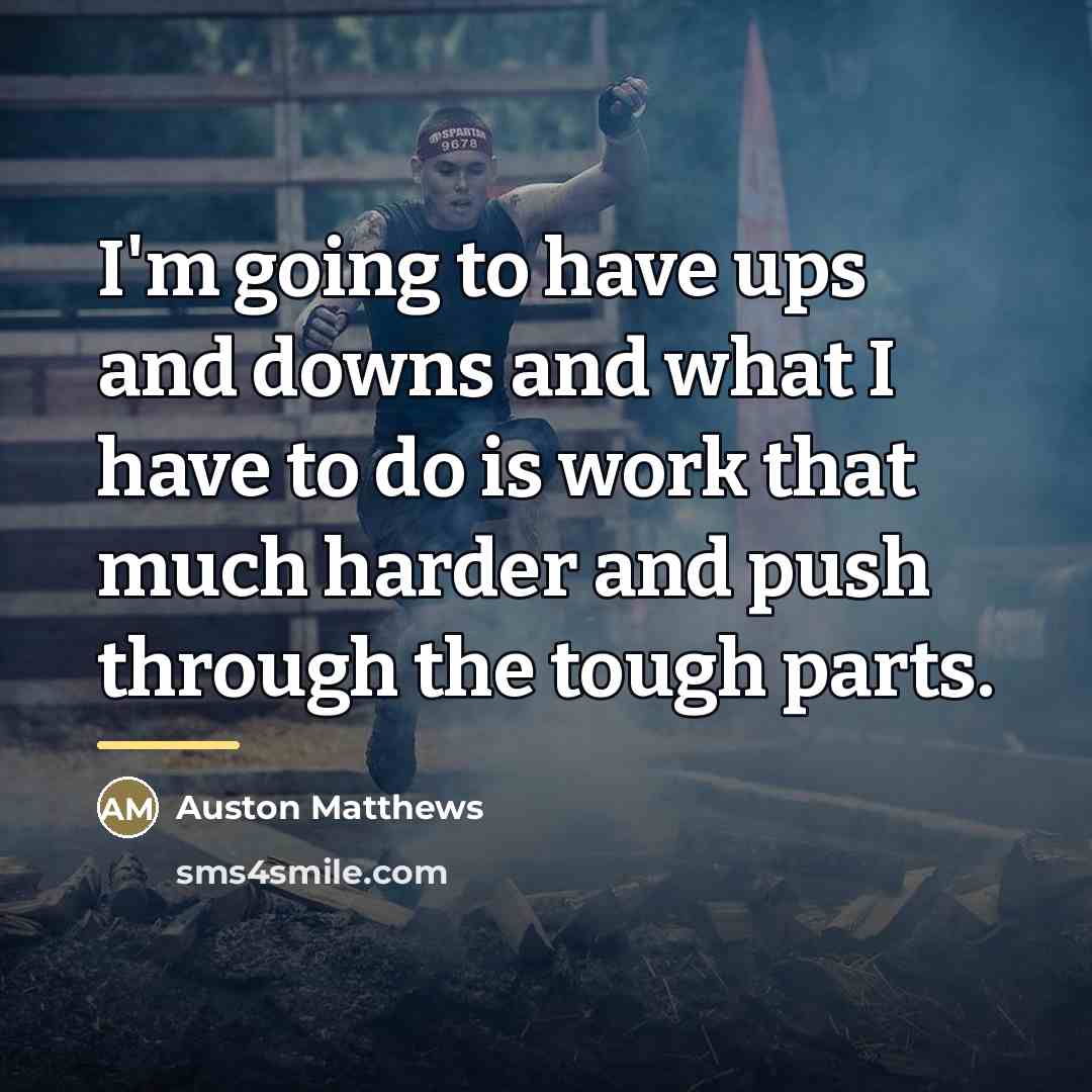 “I'm going to have ups and downs and what I…” quote by Auston Matthews