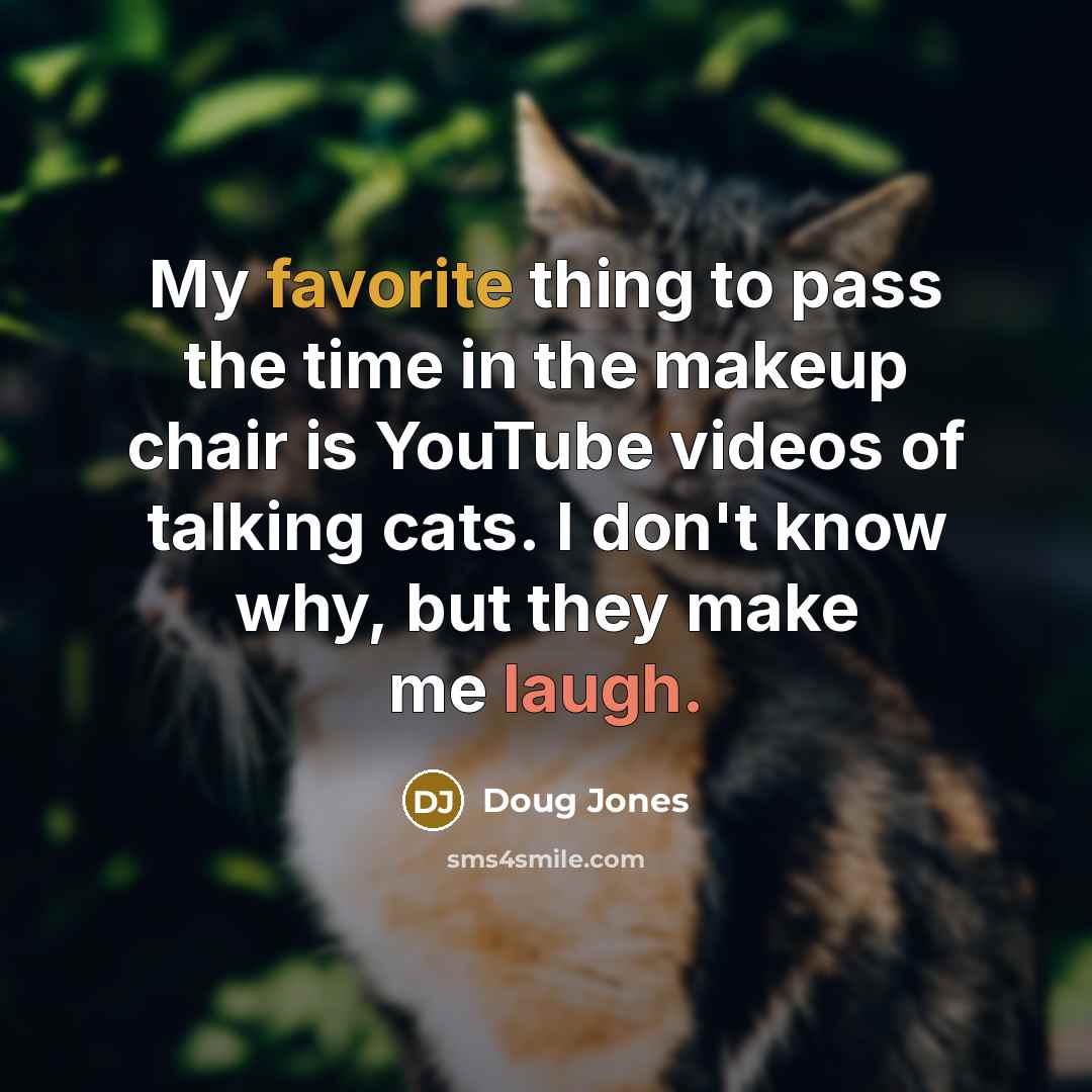 “My favorite thing to pass the time in the makeup…” quote by Doug Jones