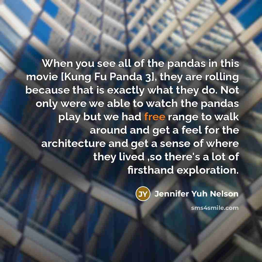 “When you see all of the pandas in this movie…” quote by Jennifer Yuh Nelson