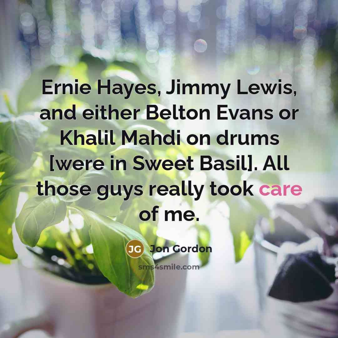 “Ernie Hayes, Jimmy Lewis, and either Belton Evans or Khalil…” quote by Jon Gordon