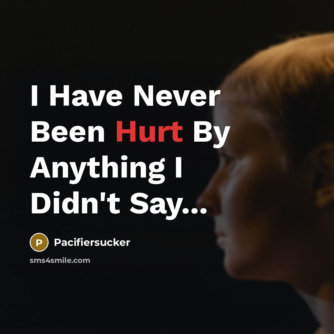 “I Have Never Been Hurt By Anything I Didn't Say...…” quote by Pacifiersucker