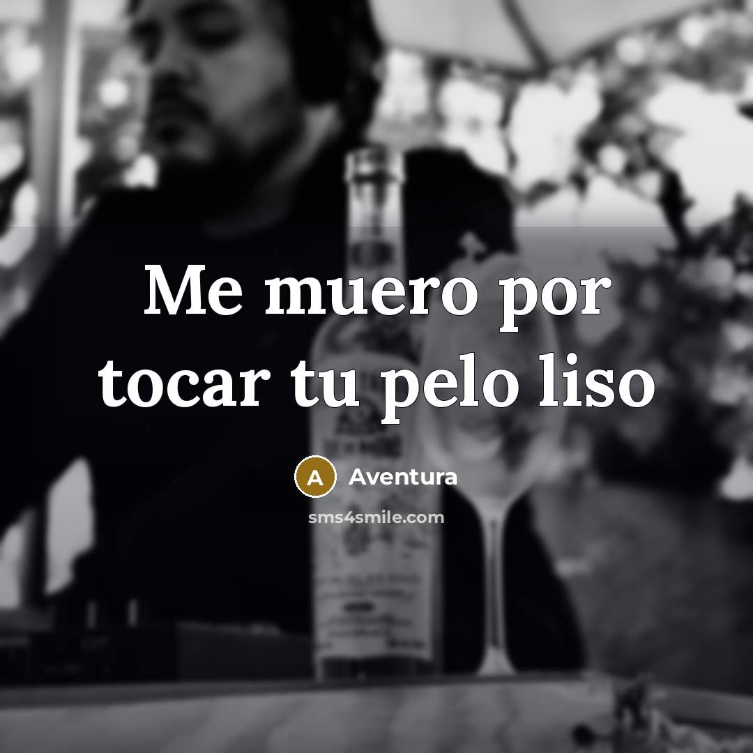 “Me muero por tocar tu pelo liso” quote by Aventura