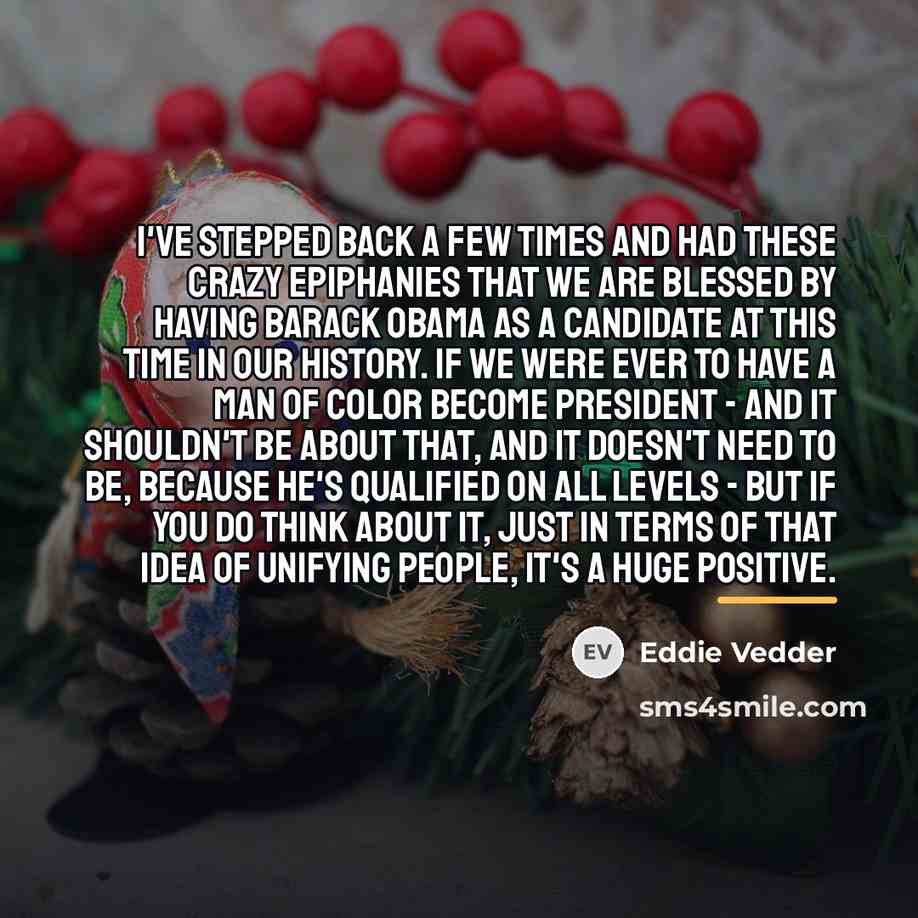 “I've stepped back a few times and had these crazy…” quote by Eddie Vedder