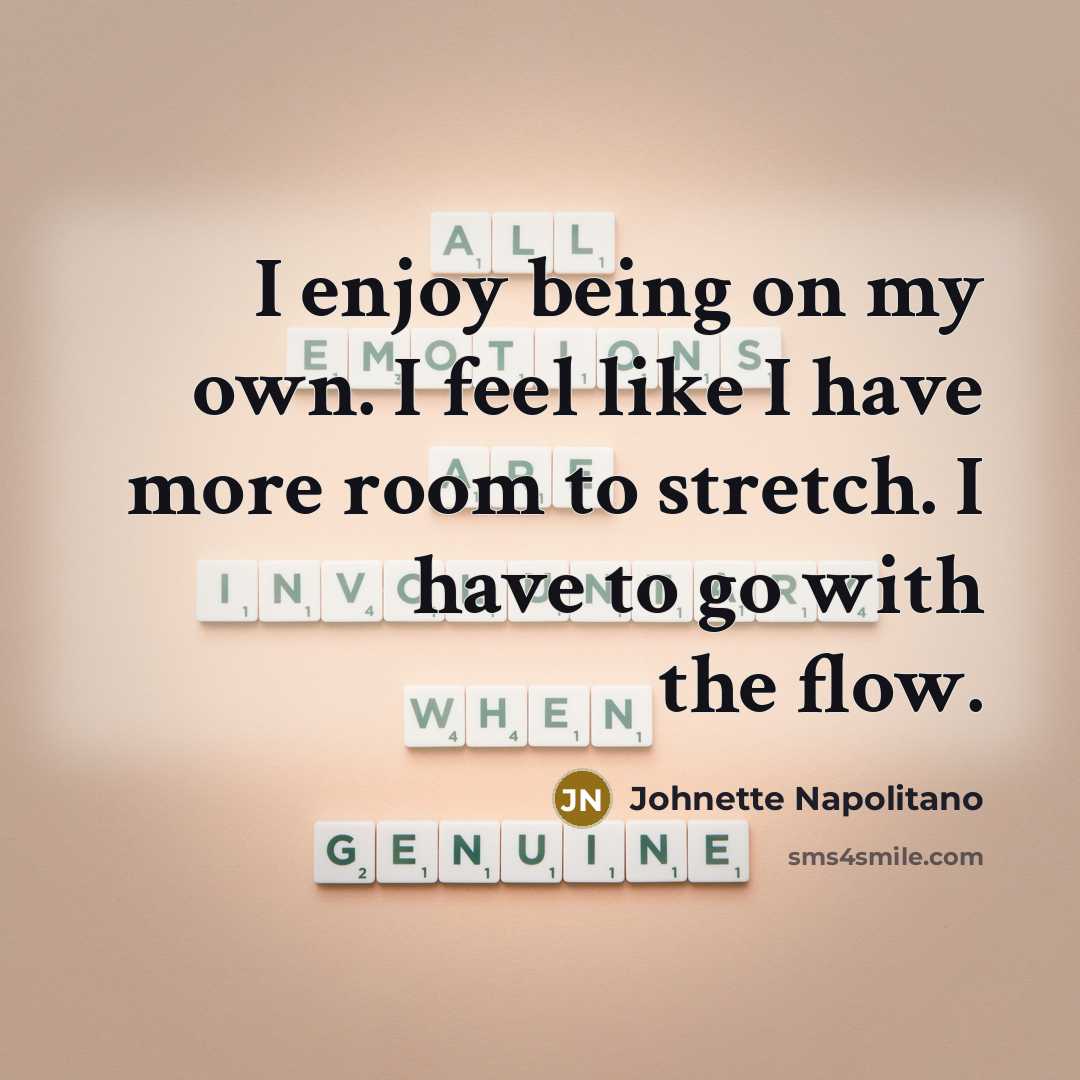 “I enjoy being on my own. I feel like I…” quote by Johnette Napolitano