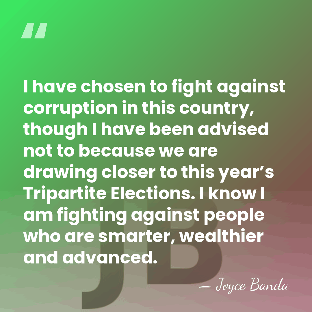 I have chosen to fight against corruption in this country, though I&hellip; - Joyce Banda